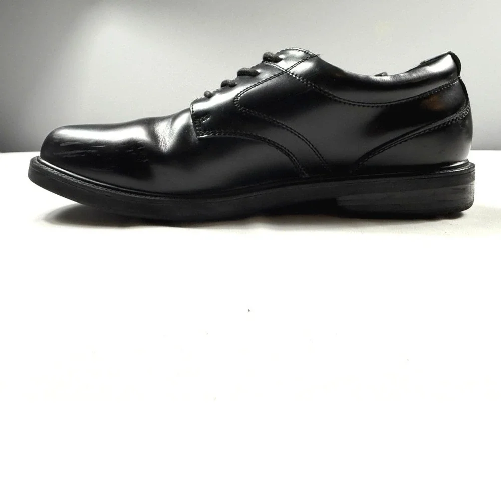 Nunn Bush Mens Black Leather Oxford Dress Shoes 81209-001 Slip Resistant 10.5‎ M